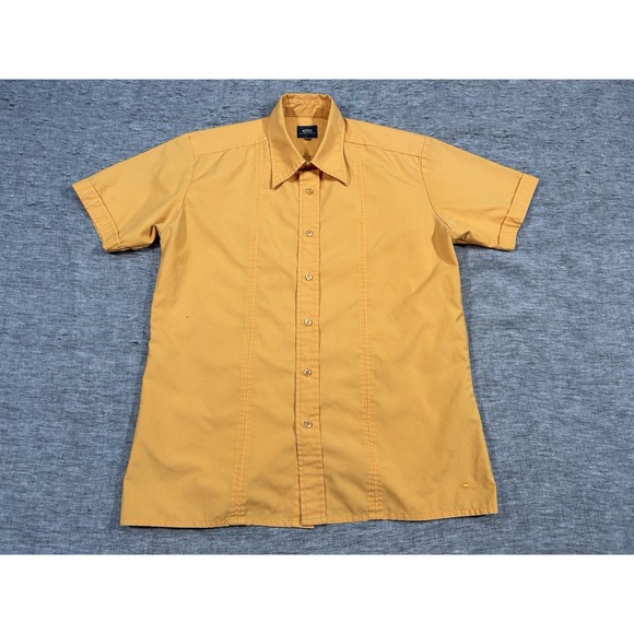 G-Star Melux Shirt Mens Large Golden Yellow Short Sleeve Dutch Designer - Picture 1 of 14